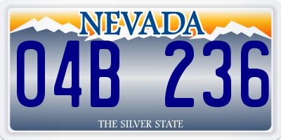 NV license plate 04B236