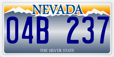 NV license plate 04B237