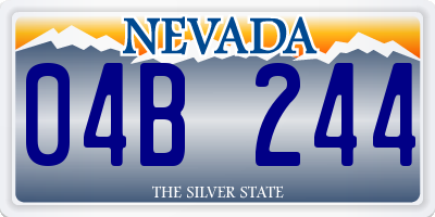 NV license plate 04B244