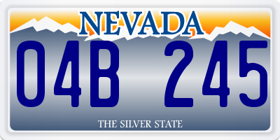 NV license plate 04B245