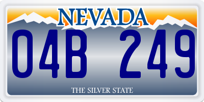 NV license plate 04B249