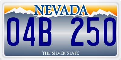 NV license plate 04B250