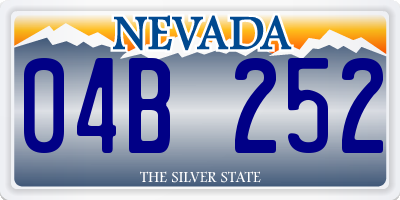 NV license plate 04B252