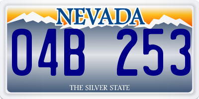 NV license plate 04B253