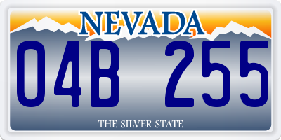 NV license plate 04B255