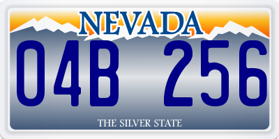 NV license plate 04B256