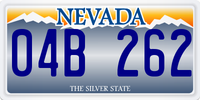 NV license plate 04B262