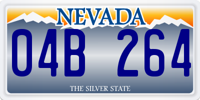 NV license plate 04B264