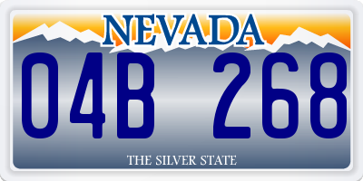 NV license plate 04B268