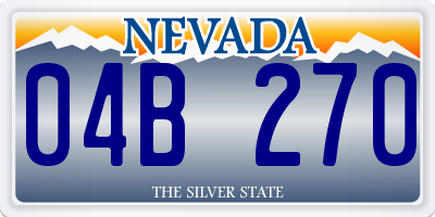 NV license plate 04B270