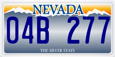 NV license plate 04B277