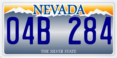 NV license plate 04B284