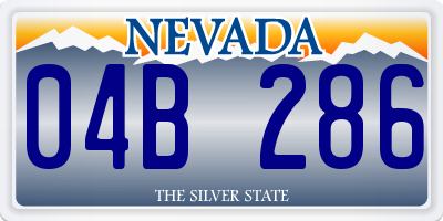 NV license plate 04B286
