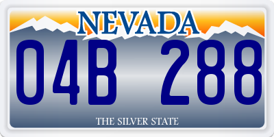 NV license plate 04B288
