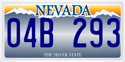 NV license plate 04B293