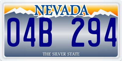 NV license plate 04B294
