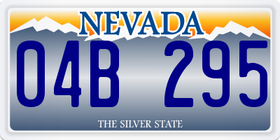 NV license plate 04B295