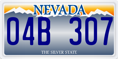 NV license plate 04B307