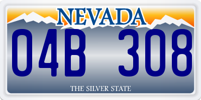 NV license plate 04B308