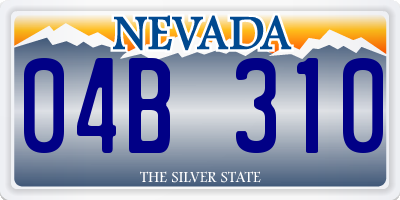 NV license plate 04B310