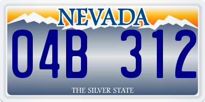 NV license plate 04B312
