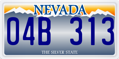 NV license plate 04B313