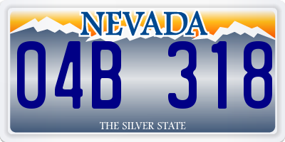 NV license plate 04B318