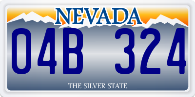 NV license plate 04B324
