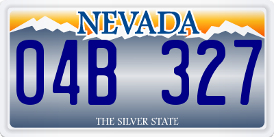 NV license plate 04B327