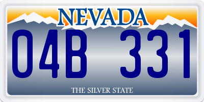 NV license plate 04B331