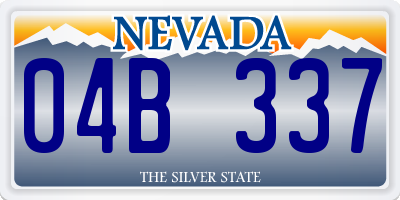 NV license plate 04B337