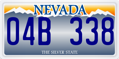 NV license plate 04B338