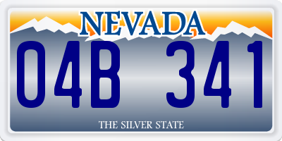 NV license plate 04B341