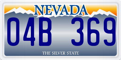 NV license plate 04B369