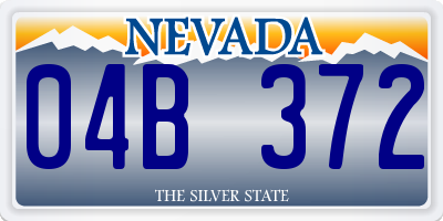 NV license plate 04B372