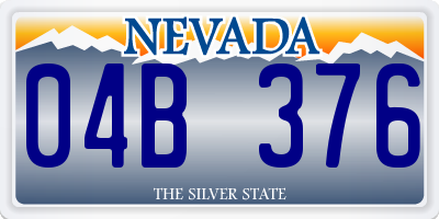 NV license plate 04B376