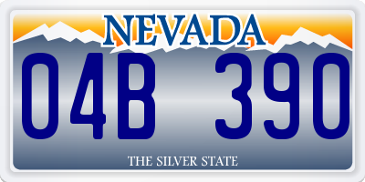 NV license plate 04B390