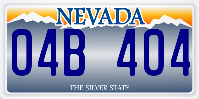 NV license plate 04B404