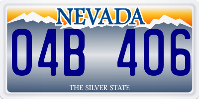 NV license plate 04B406