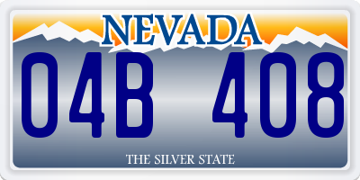 NV license plate 04B408