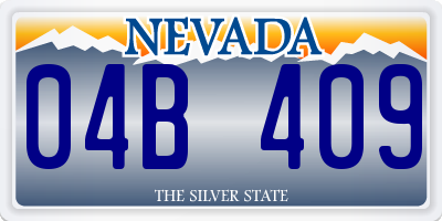 NV license plate 04B409