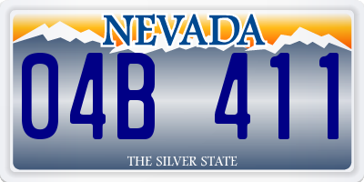 NV license plate 04B411