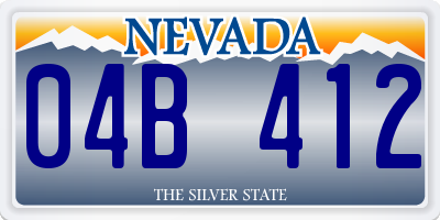 NV license plate 04B412