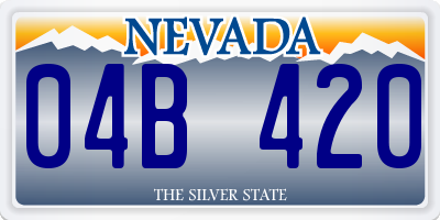 NV license plate 04B420