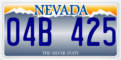 NV license plate 04B425