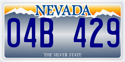 NV license plate 04B429