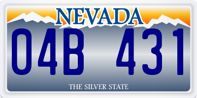 NV license plate 04B431