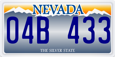 NV license plate 04B433