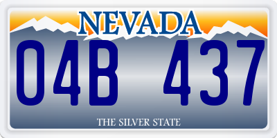NV license plate 04B437