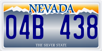 NV license plate 04B438